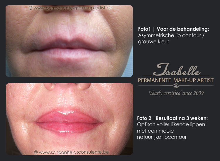 Lippen Voor Na Foto Permanente Make Up Artist